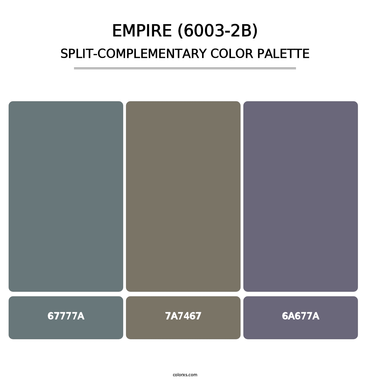 Empire (6003-2B) - Split-Complementary Color Palette