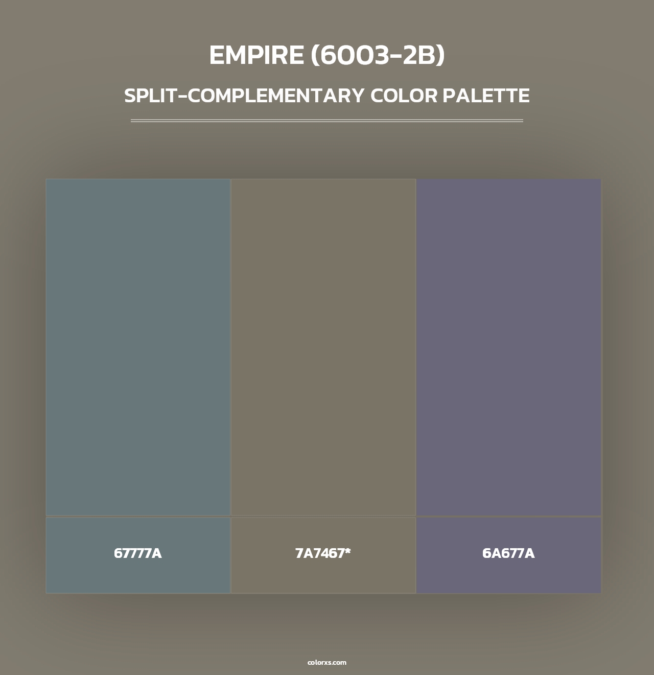 Empire (6003-2B) - Split-Complementary Color Palette