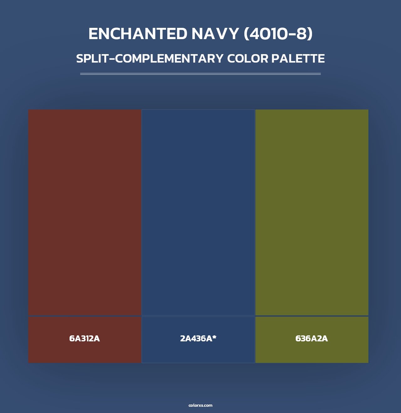 Enchanted Navy (4010-8) - Split-Complementary Color Palette
