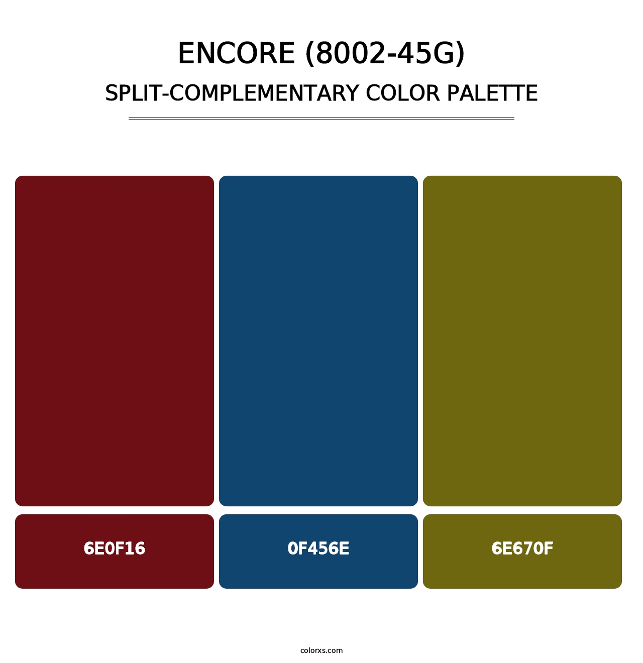 Encore (8002-45G) - Split-Complementary Color Palette