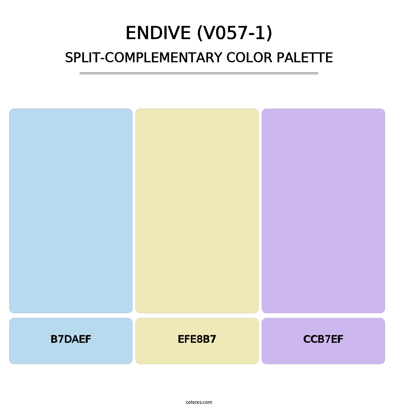 Endive (V057-1) - Split-Complementary Color Palette