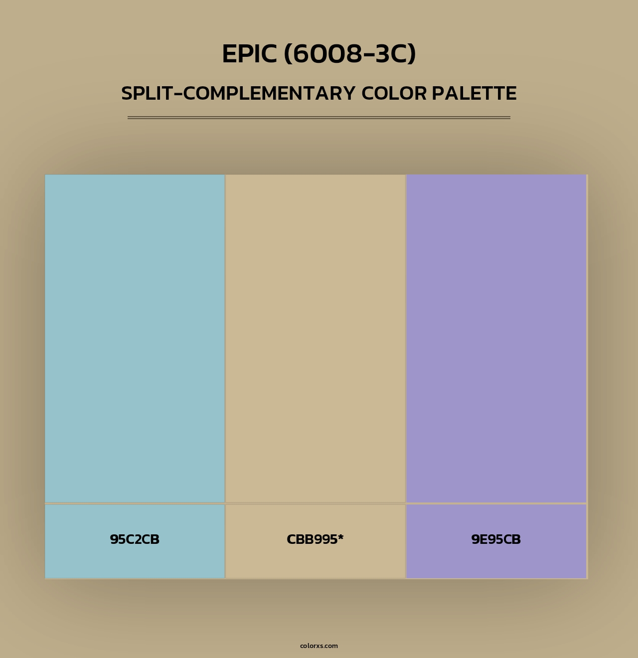 Epic (6008-3C) - Split-Complementary Color Palette