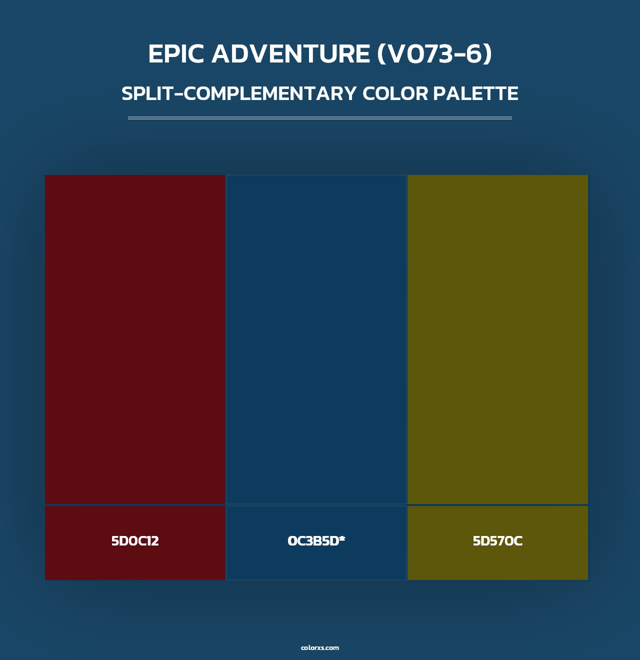 Epic Adventure (V073-6) - Split-Complementary Color Palette