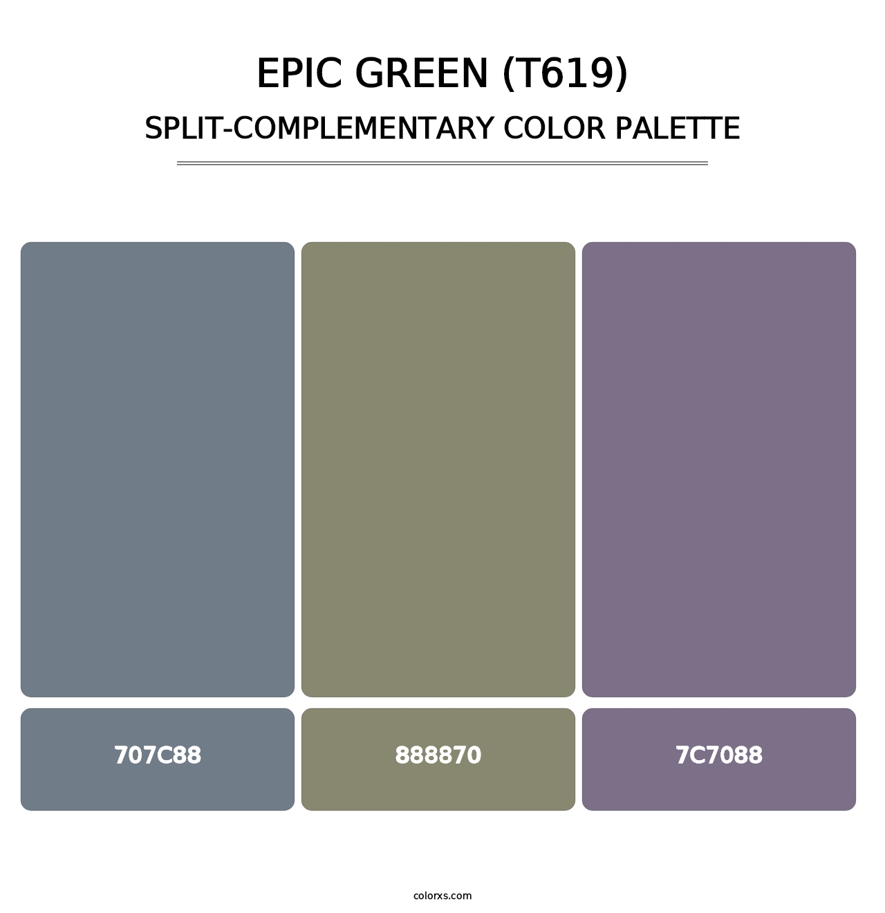 Epic Green (T619) - Split-Complementary Color Palette