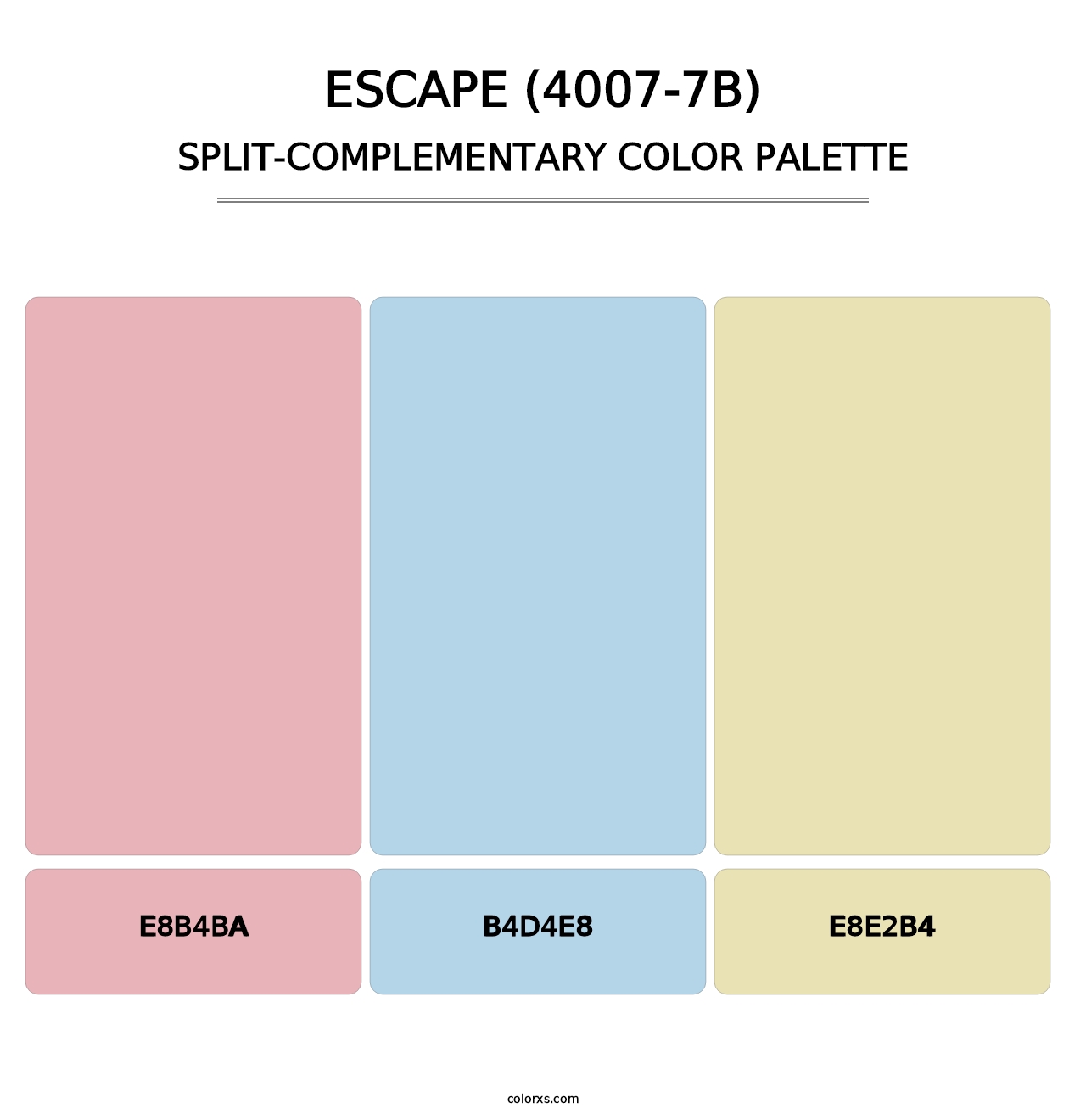 Escape (4007-7B) - Split-Complementary Color Palette