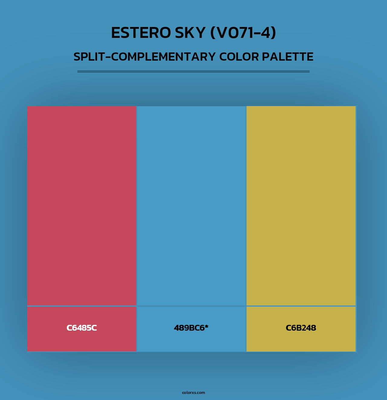 Estero Sky (V071-4) - Split-Complementary Color Palette
