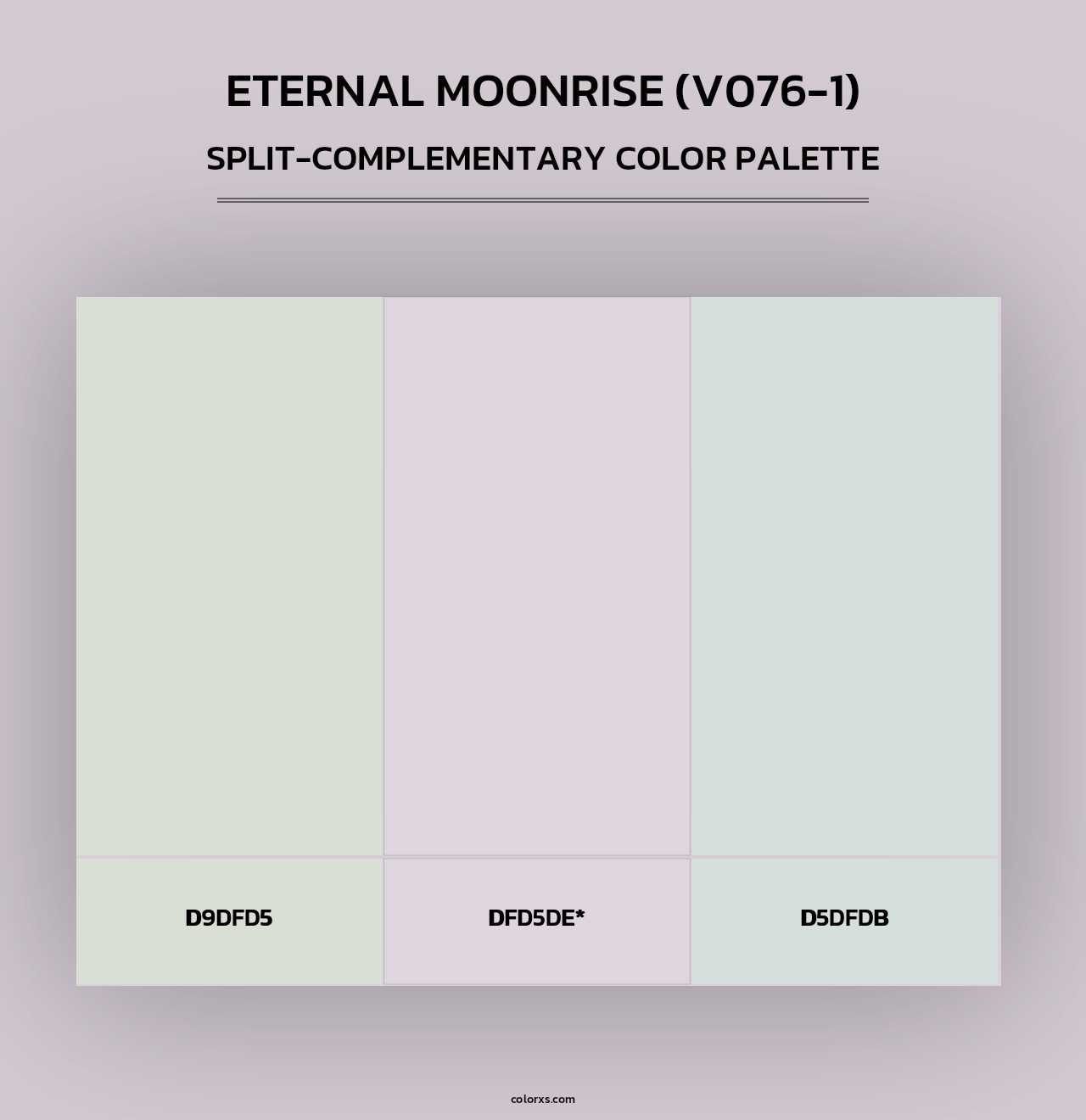 Eternal Moonrise (V076-1) - Split-Complementary Color Palette