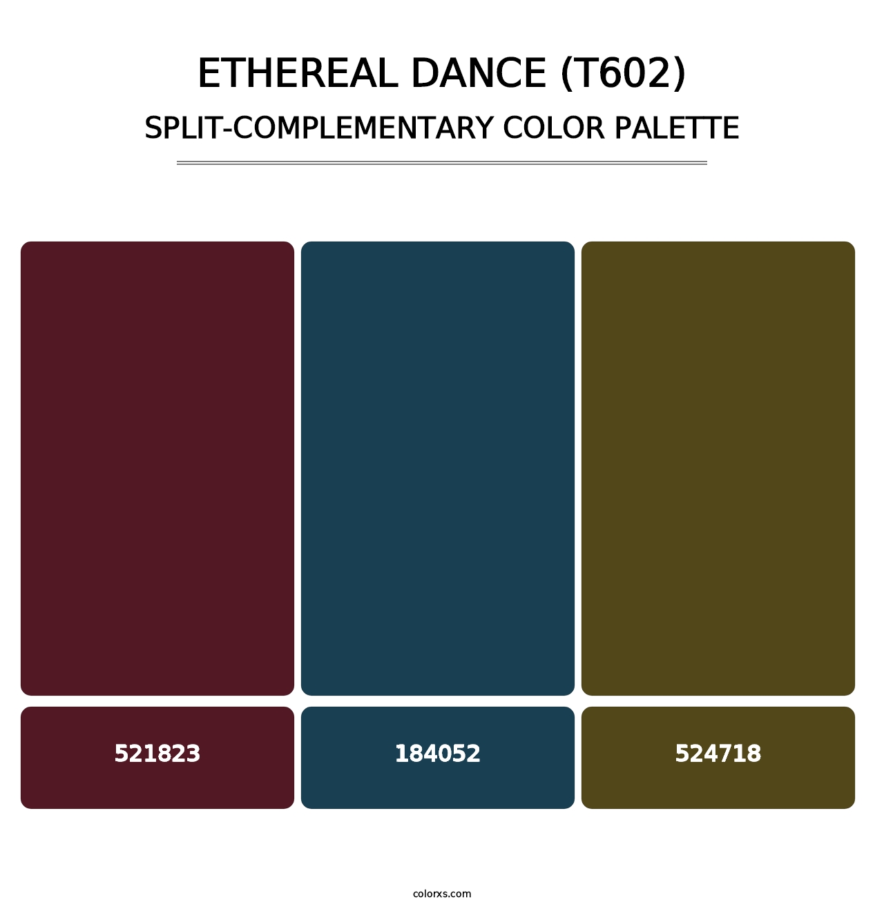 Ethereal Dance (T602) - Split-Complementary Color Palette