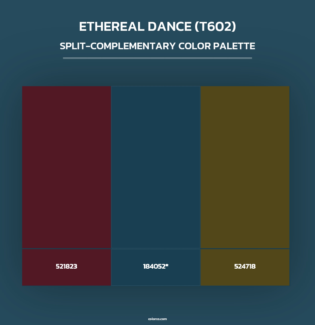 Ethereal Dance (T602) - Split-Complementary Color Palette