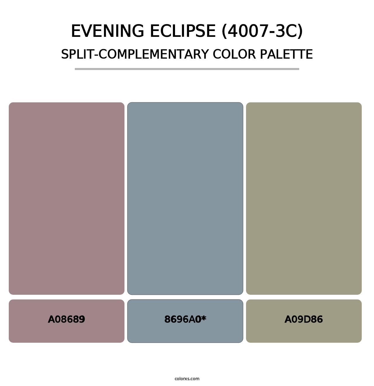 Evening Eclipse (4007-3C) - Split-Complementary Color Palette