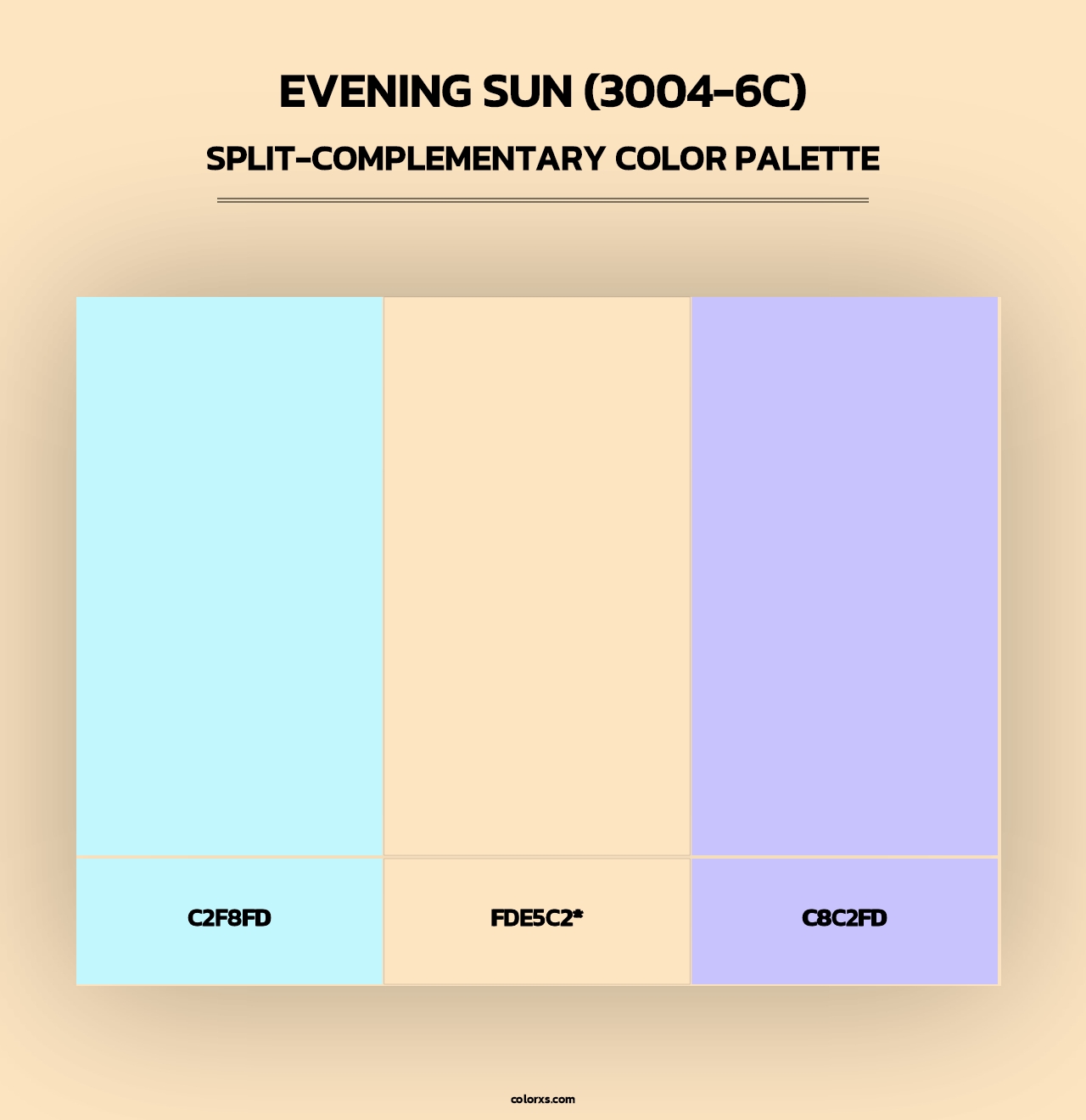 Evening Sun (3004-6C) - Split-Complementary Color Palette