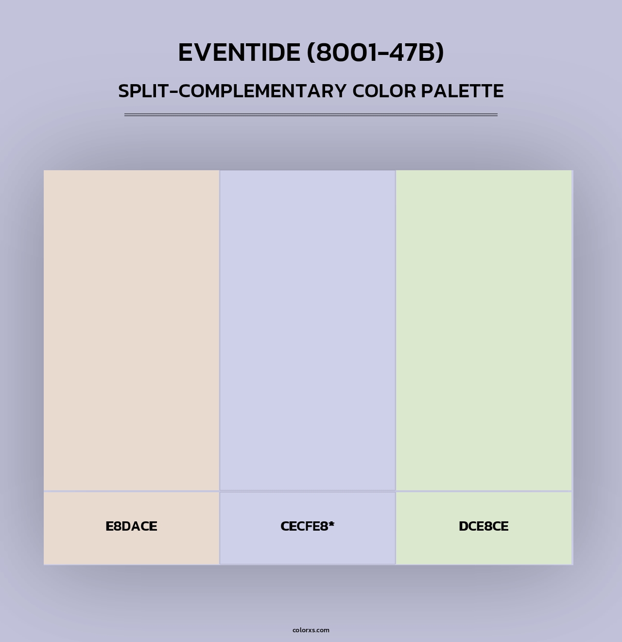 Eventide (8001-47B) - Split-Complementary Color Palette
