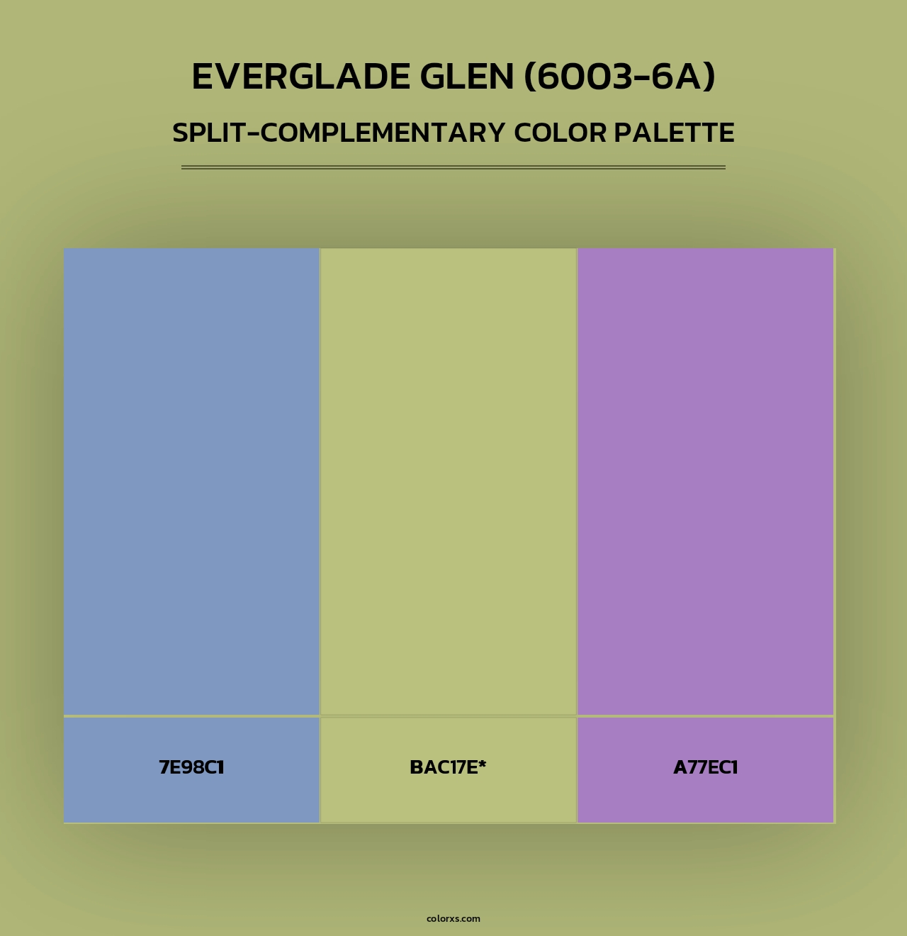 Everglade Glen (6003-6A) - Split-Complementary Color Palette