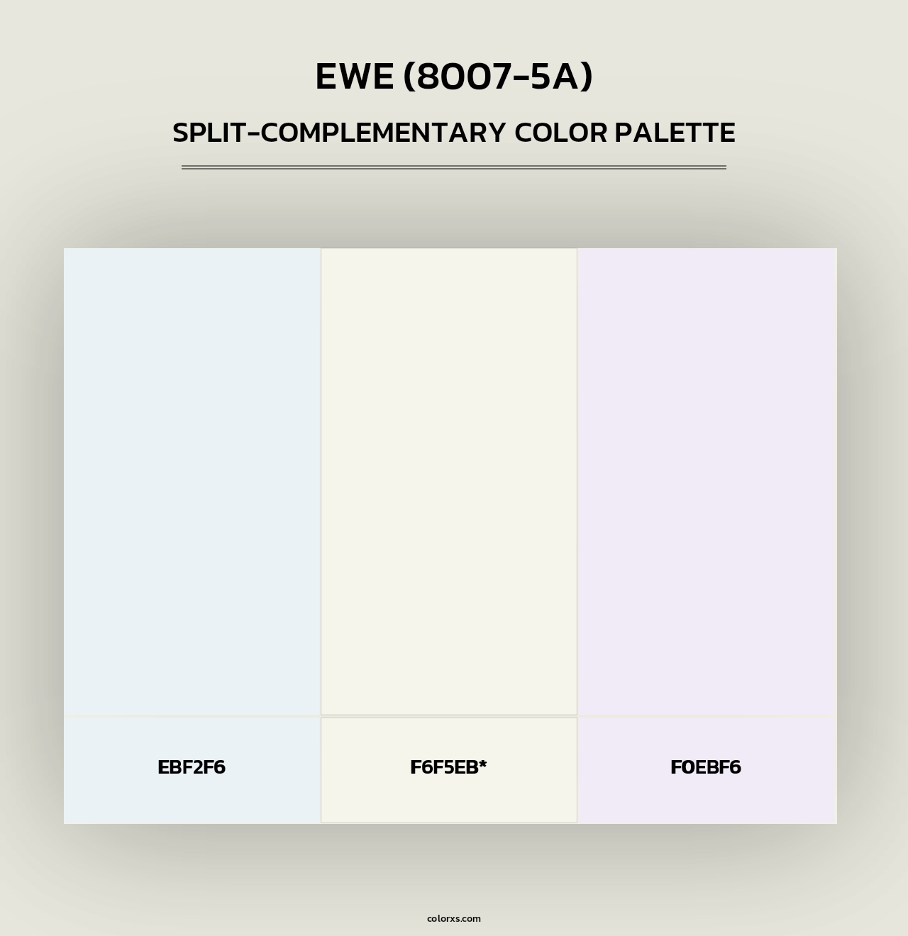 Ewe (8007-5A) - Split-Complementary Color Palette