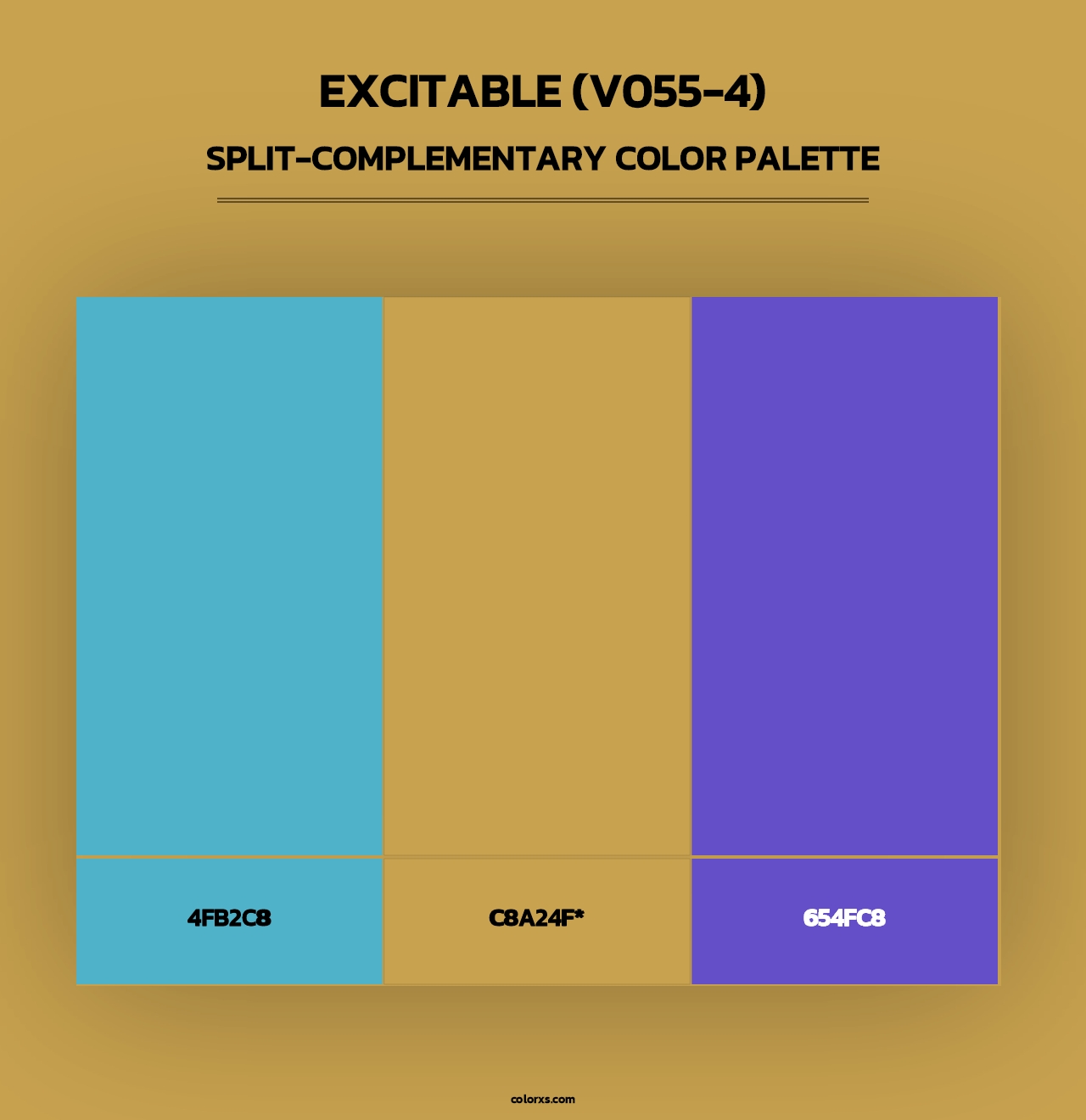 Excitable (V055-4) - Split-Complementary Color Palette