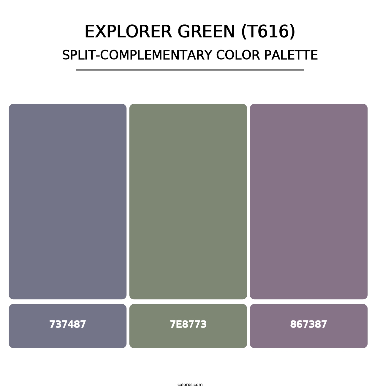 Explorer Green (T616) - Split-Complementary Color Palette