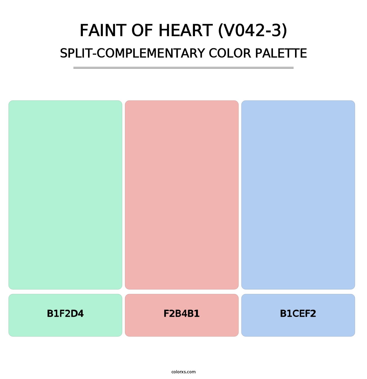 Faint of Heart (V042-3) - Split-Complementary Color Palette