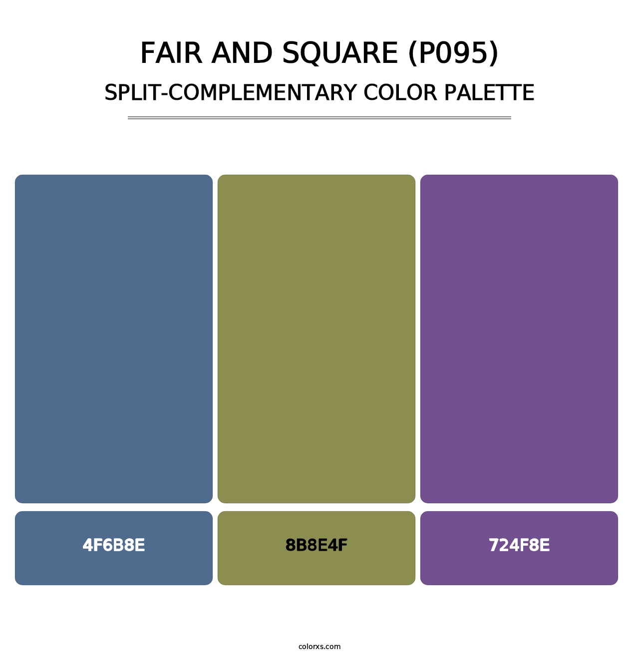 Fair and Square (P095) - Split-Complementary Color Palette