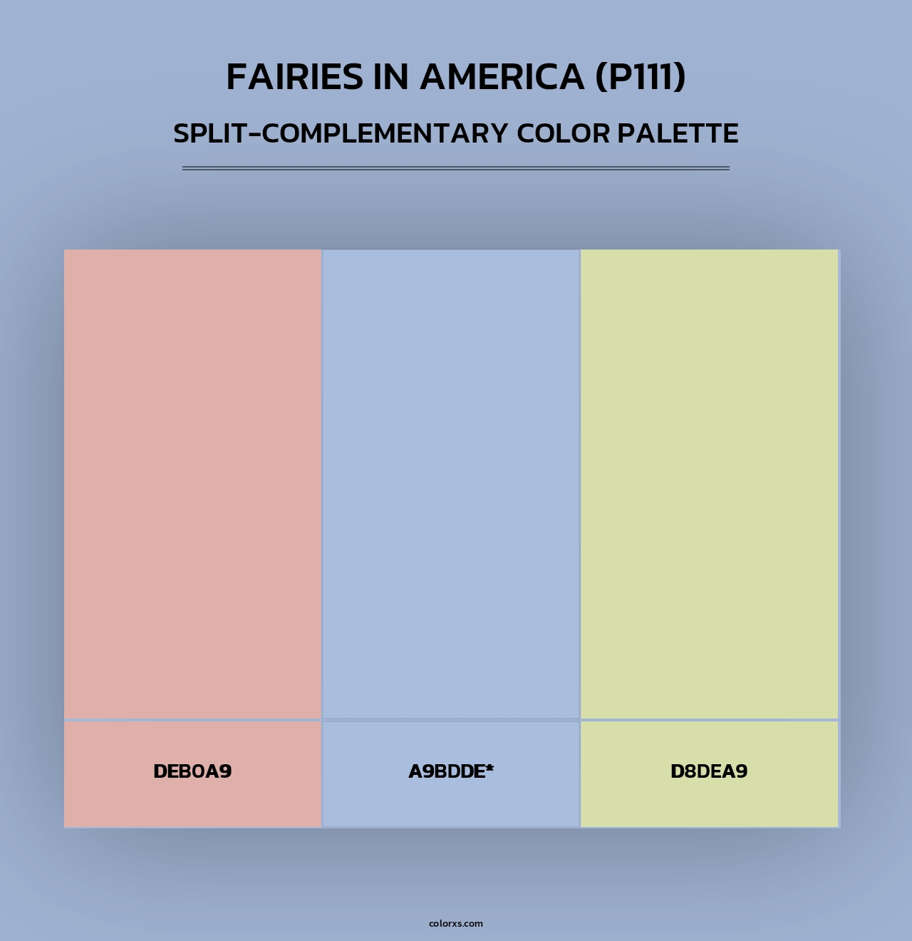 Fairies in America (P111) - Split-Complementary Color Palette