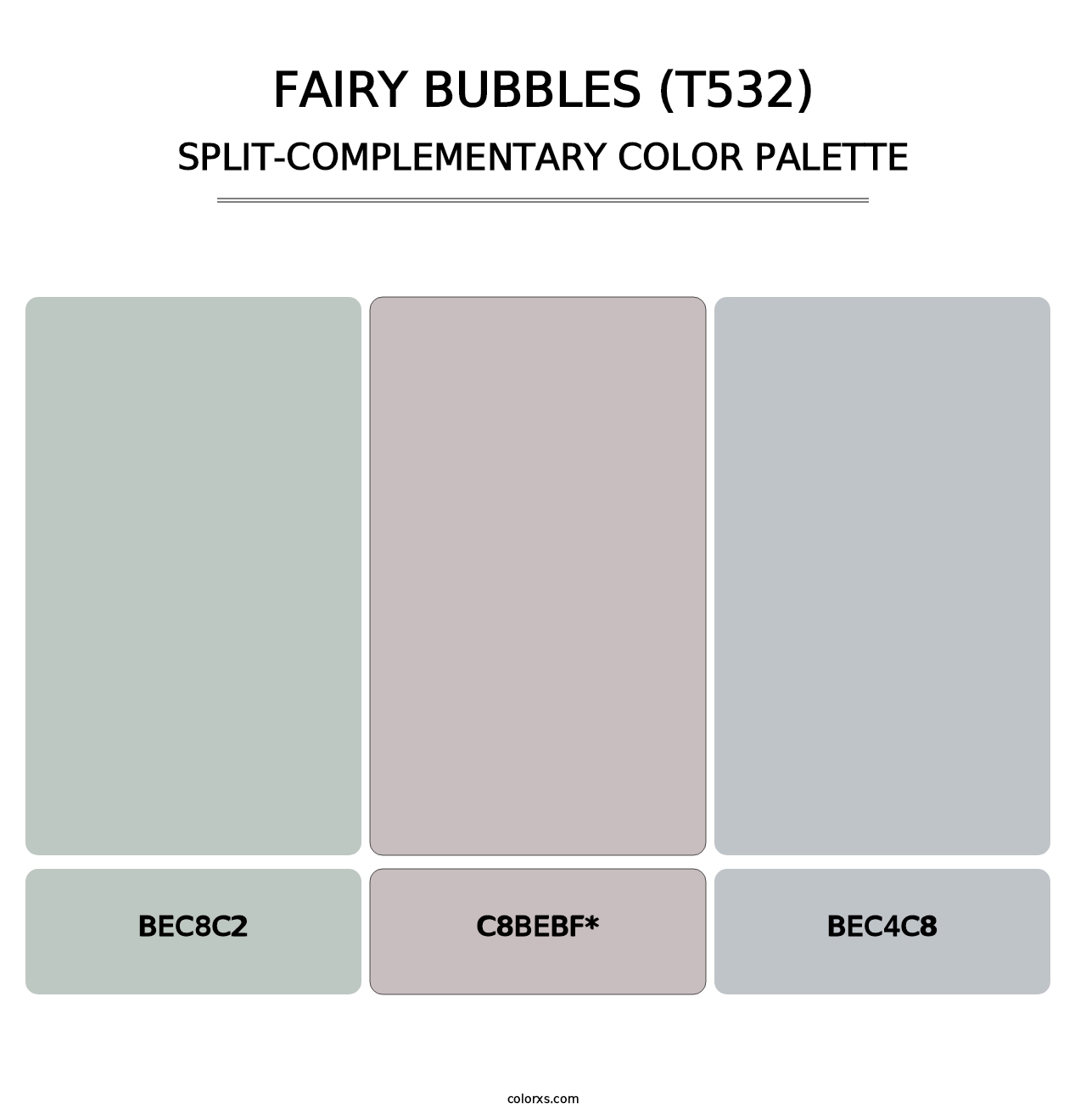 Fairy Bubbles (T532) - Split-Complementary Color Palette
