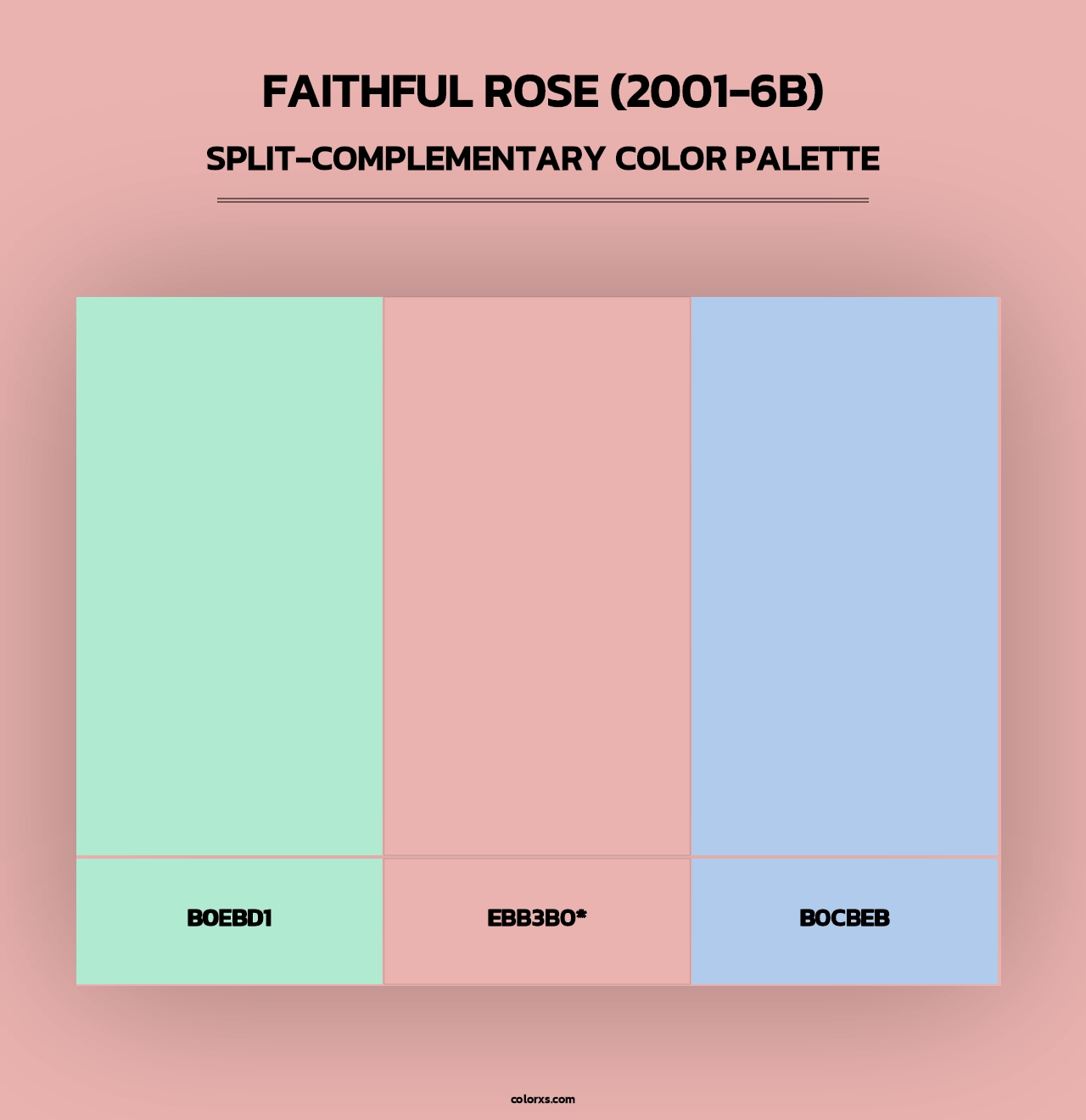 Faithful Rose (2001-6B) - Split-Complementary Color Palette
