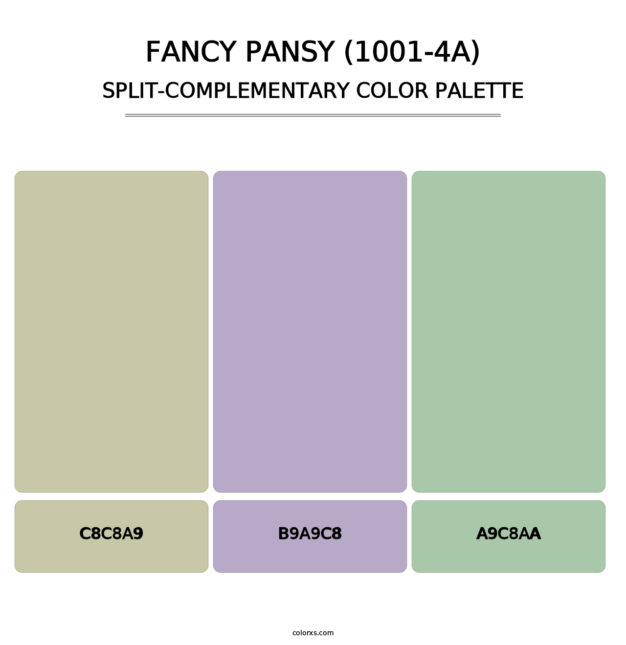Fancy Pansy (1001-4A) - Split-Complementary Color Palette