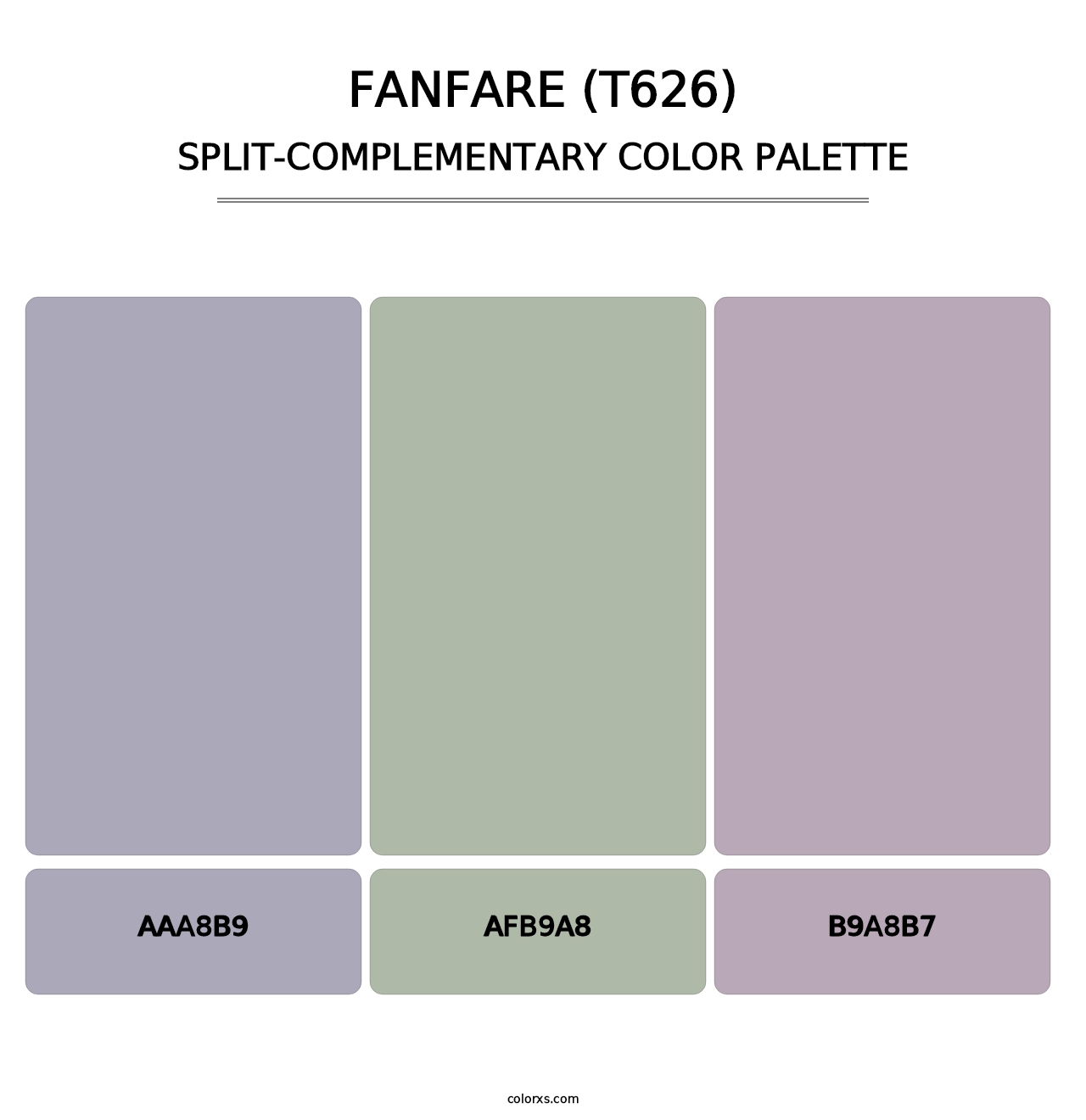 Fanfare (T626) - Split-Complementary Color Palette