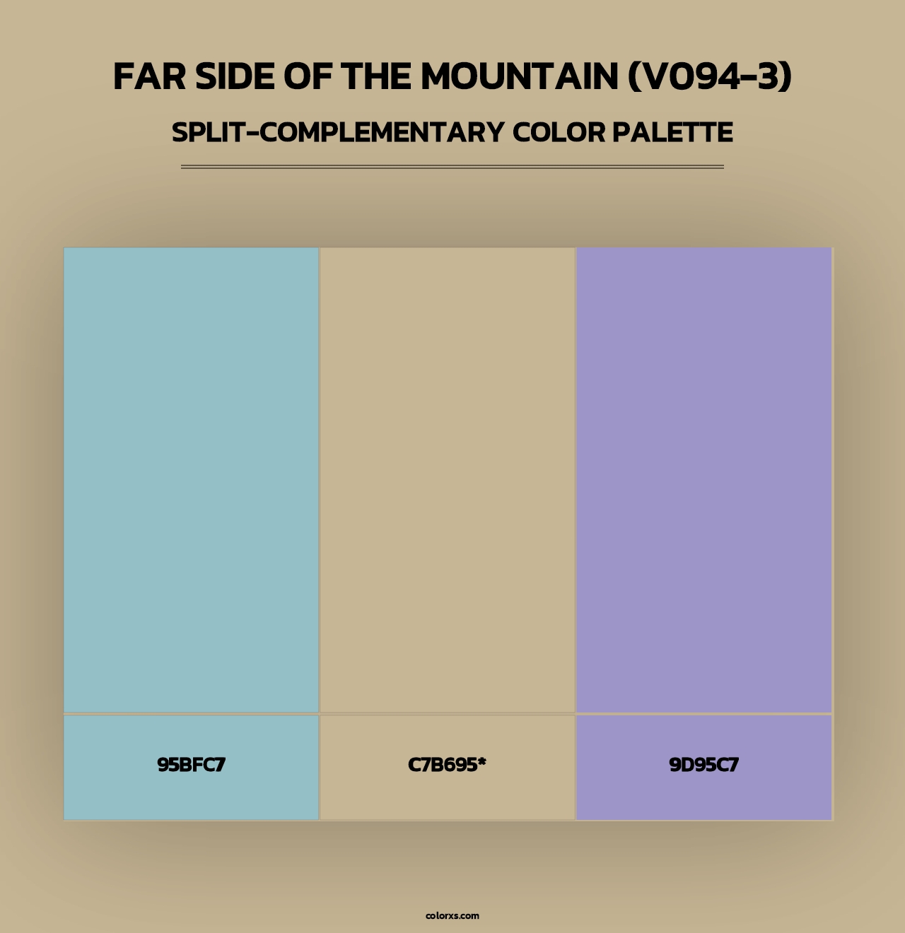 Far Side of the Mountain (V094-3) - Split-Complementary Color Palette