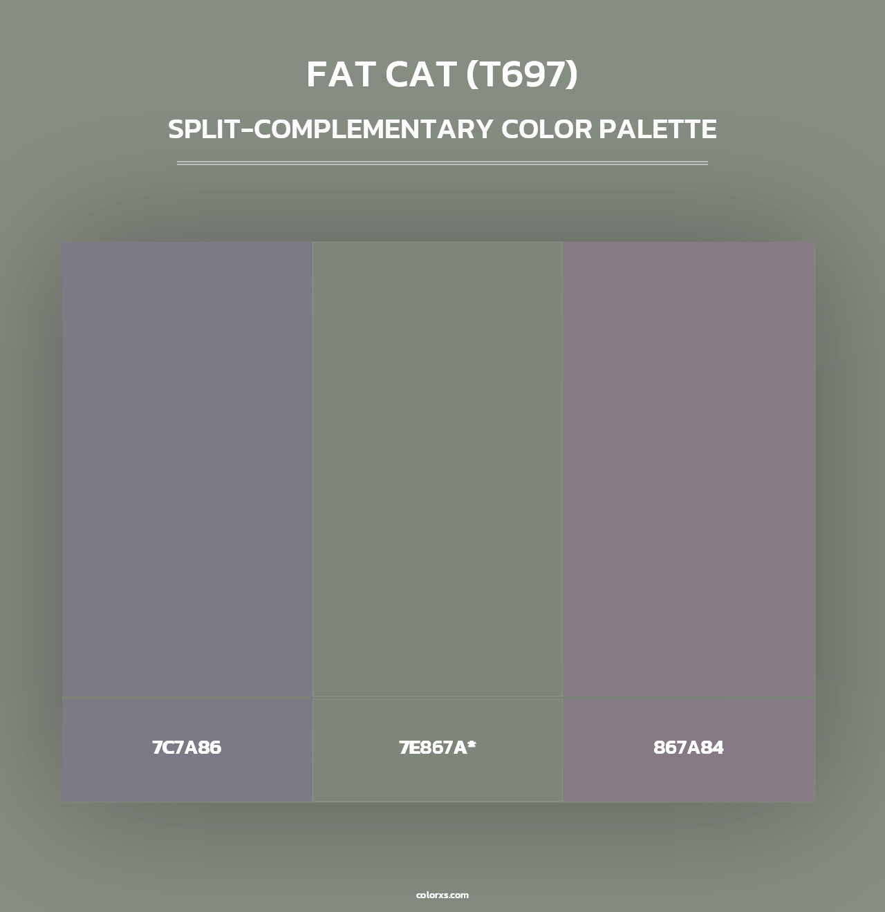 Fat Cat (T697) - Split-Complementary Color Palette