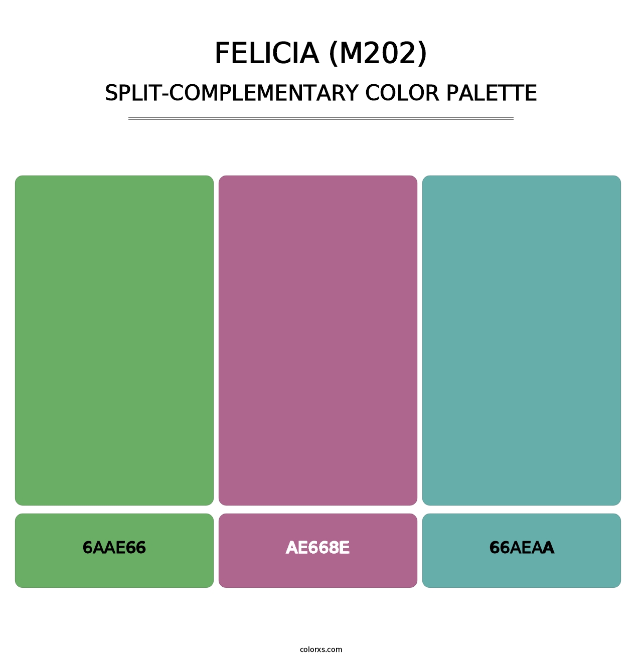 Felicia (M202) - Split-Complementary Color Palette