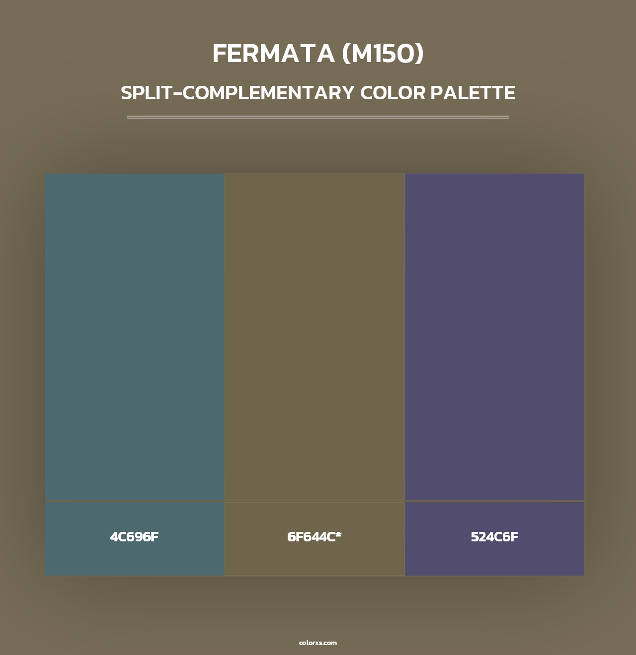 Fermata (M150) - Split-Complementary Color Palette