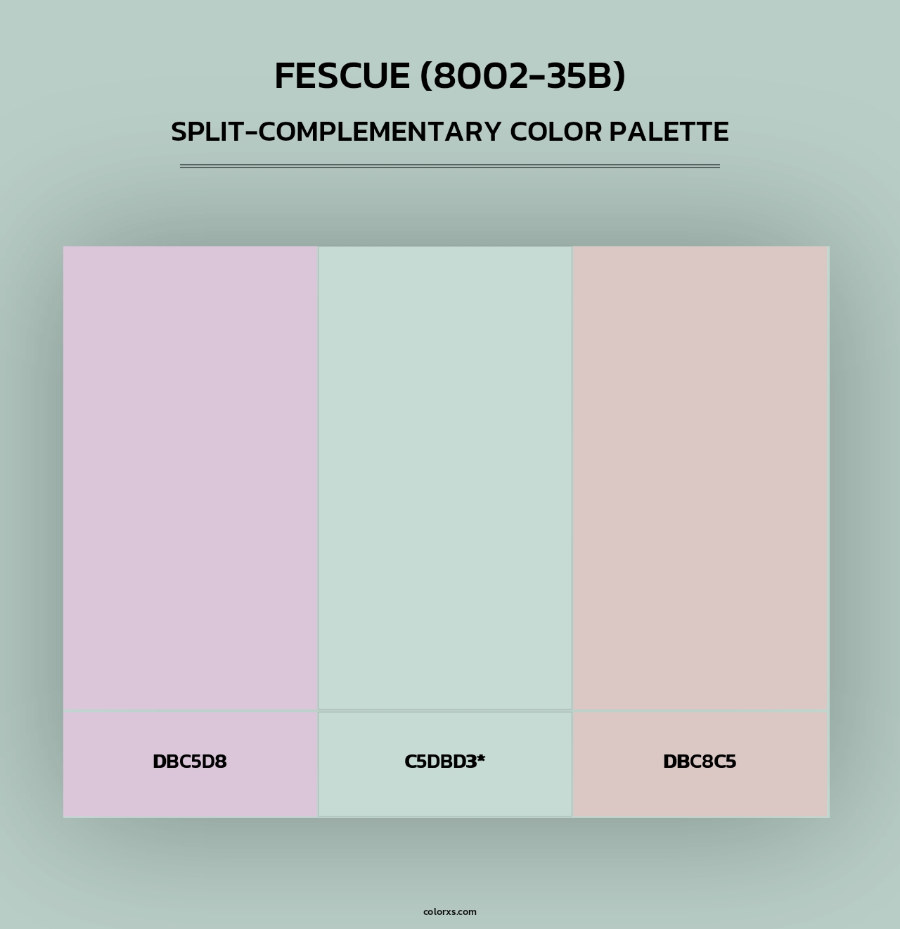 Fescue (8002-35B) - Split-Complementary Color Palette