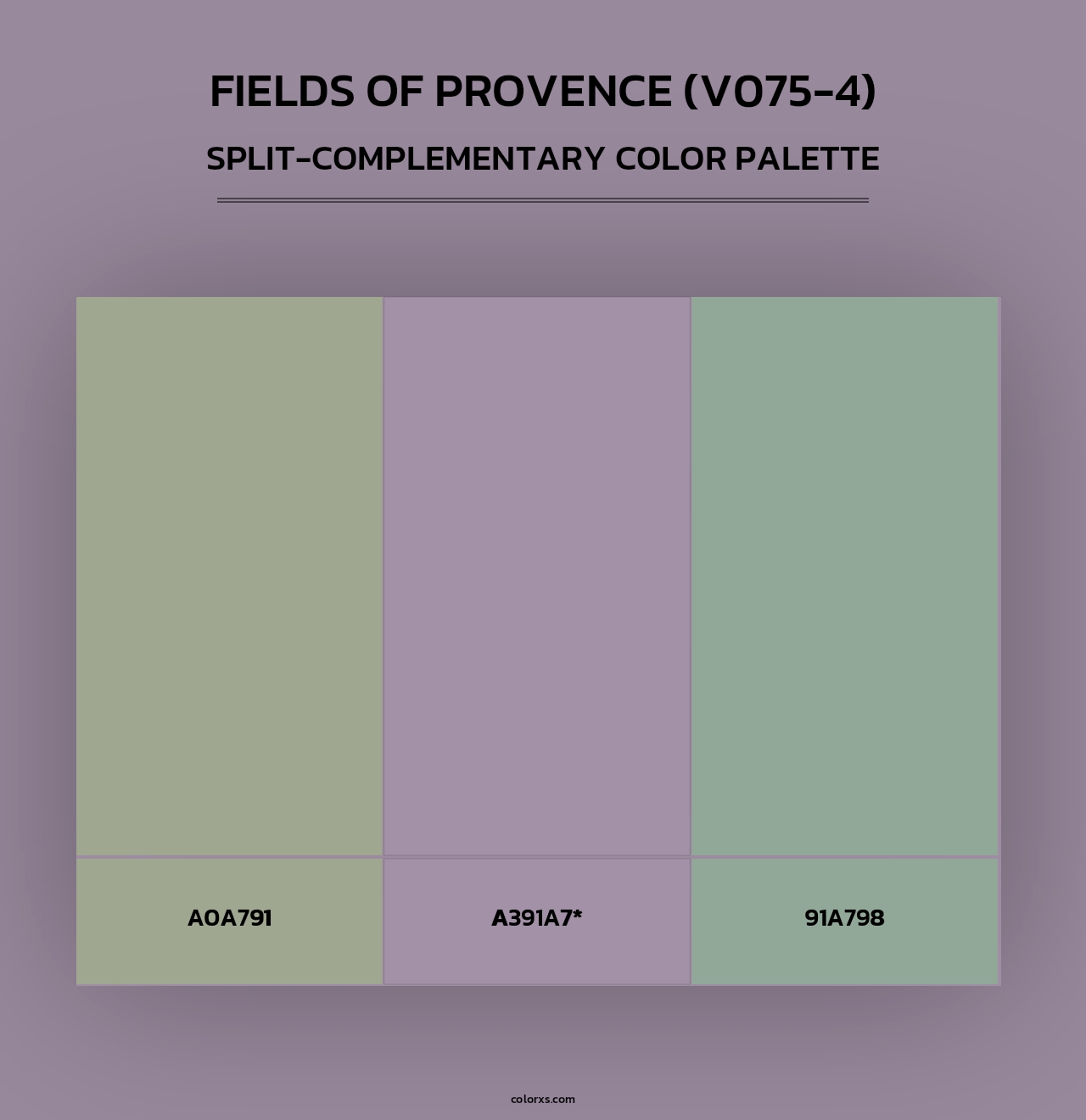 Fields of Provence (V075-4) - Split-Complementary Color Palette