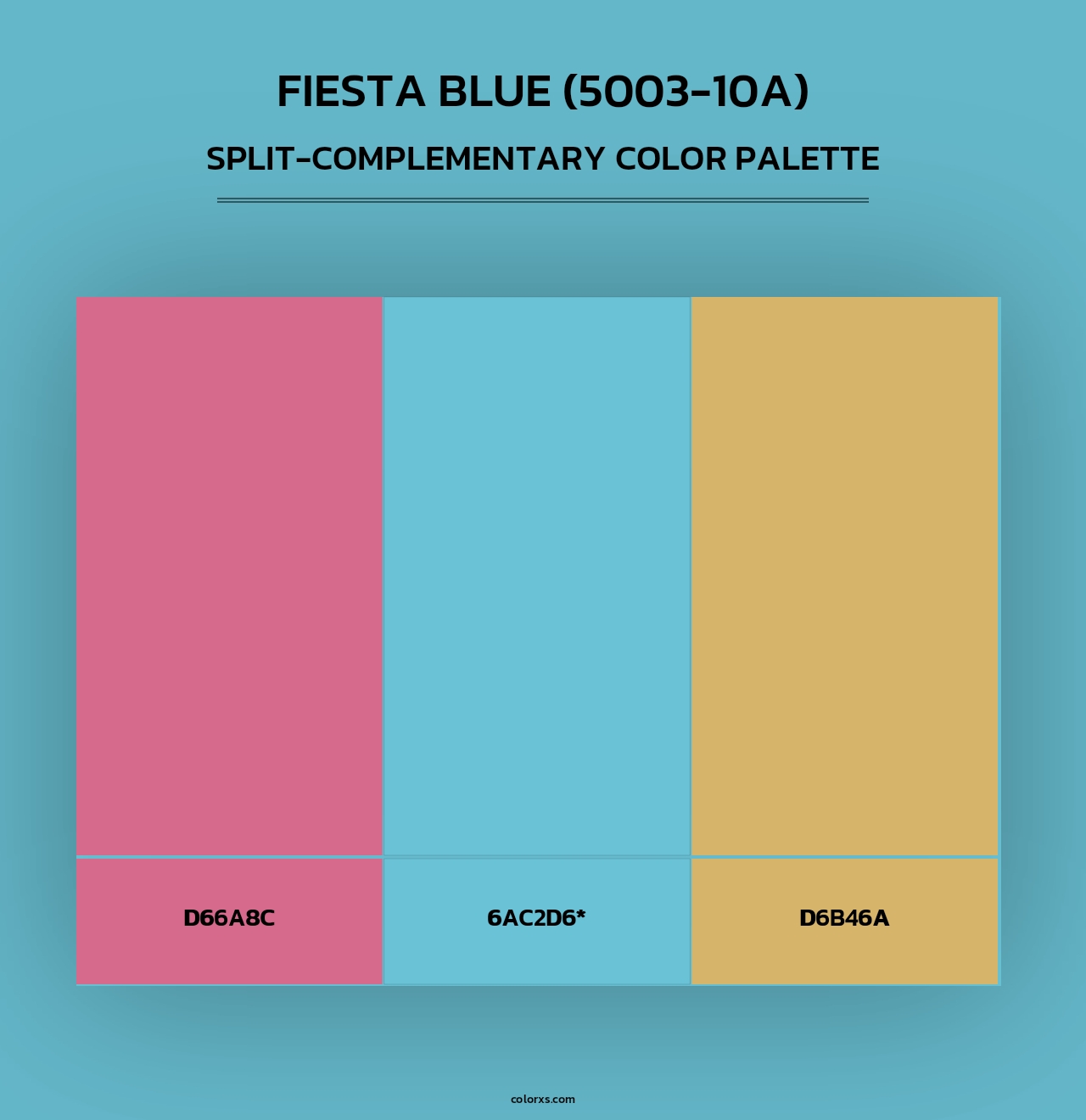 Fiesta Blue (5003-10A) - Split-Complementary Color Palette