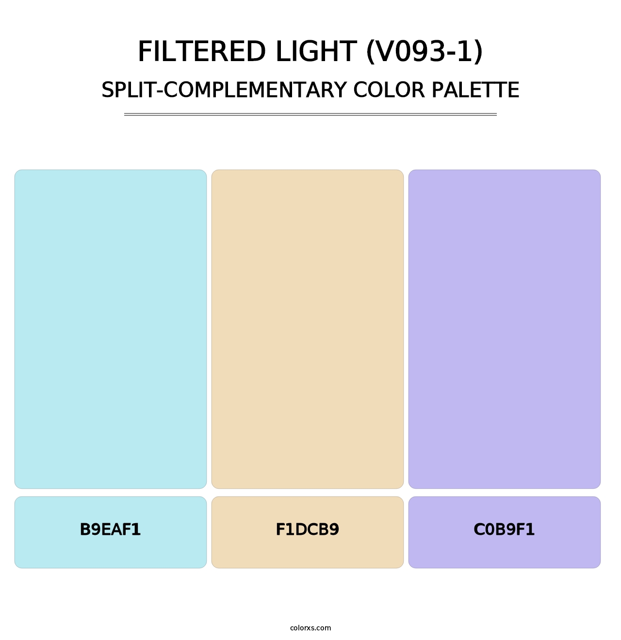 Filtered Light (V093-1) - Split-Complementary Color Palette
