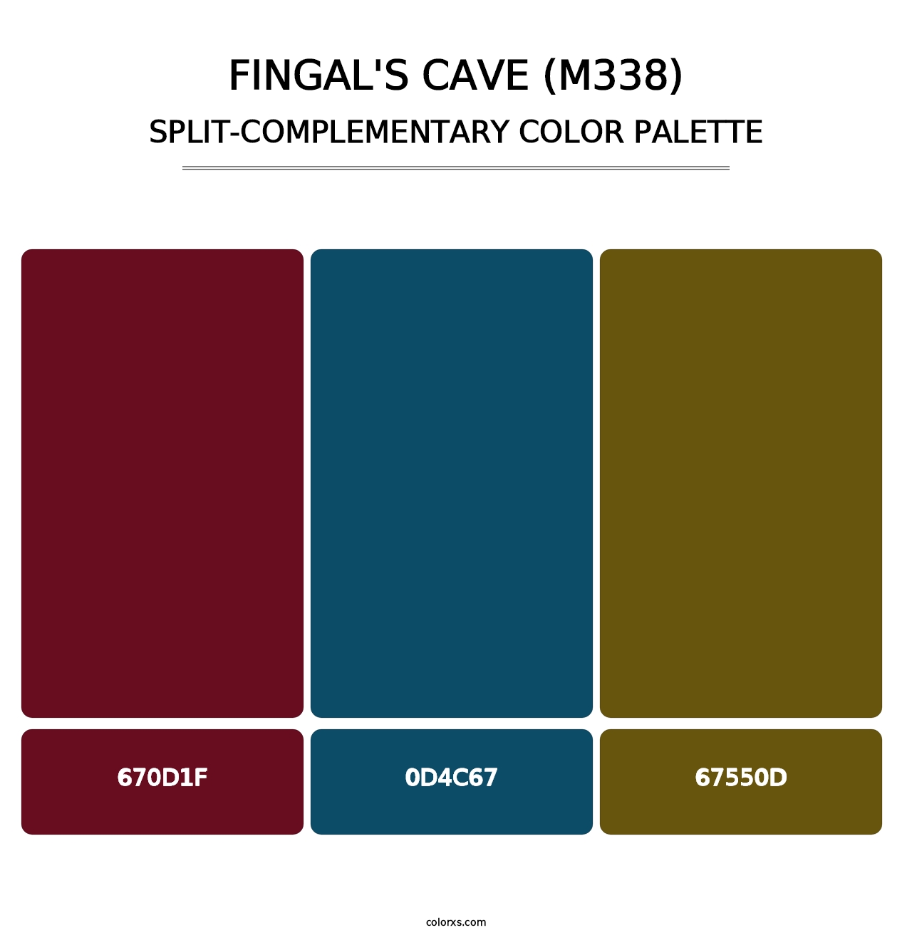 Fingal's Cave (M338) - Split-Complementary Color Palette