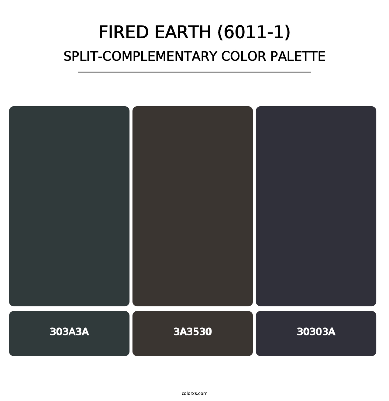 Fired Earth (6011-1) - Split-Complementary Color Palette