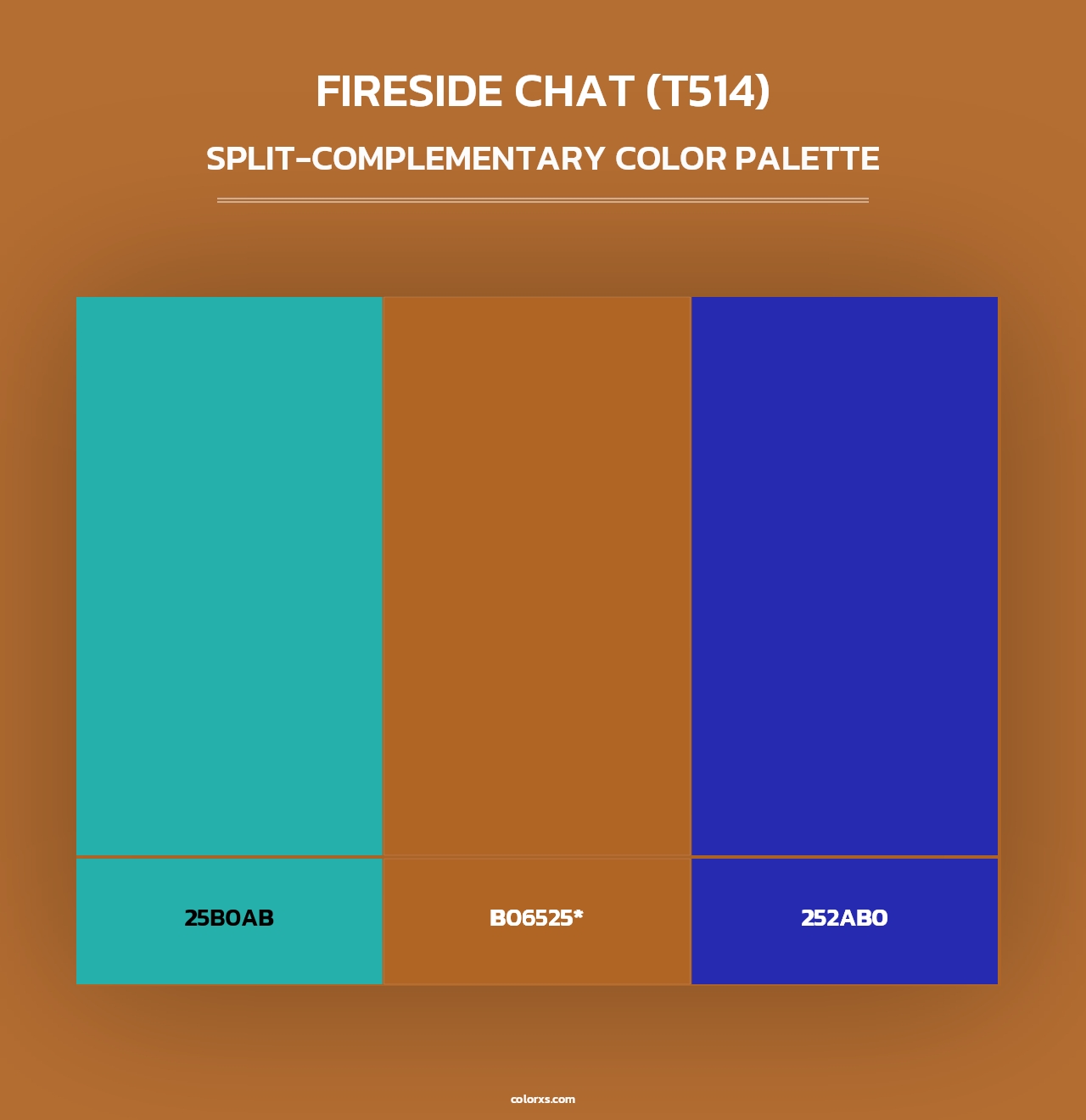 Fireside Chat (T514) - Split-Complementary Color Palette