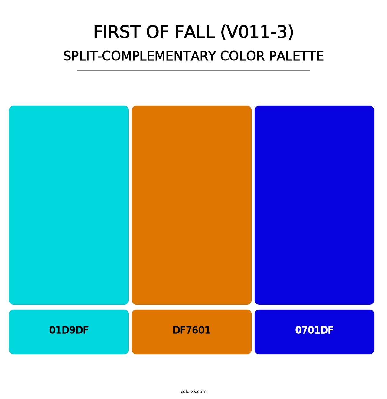 First of Fall (V011-3) - Split-Complementary Color Palette