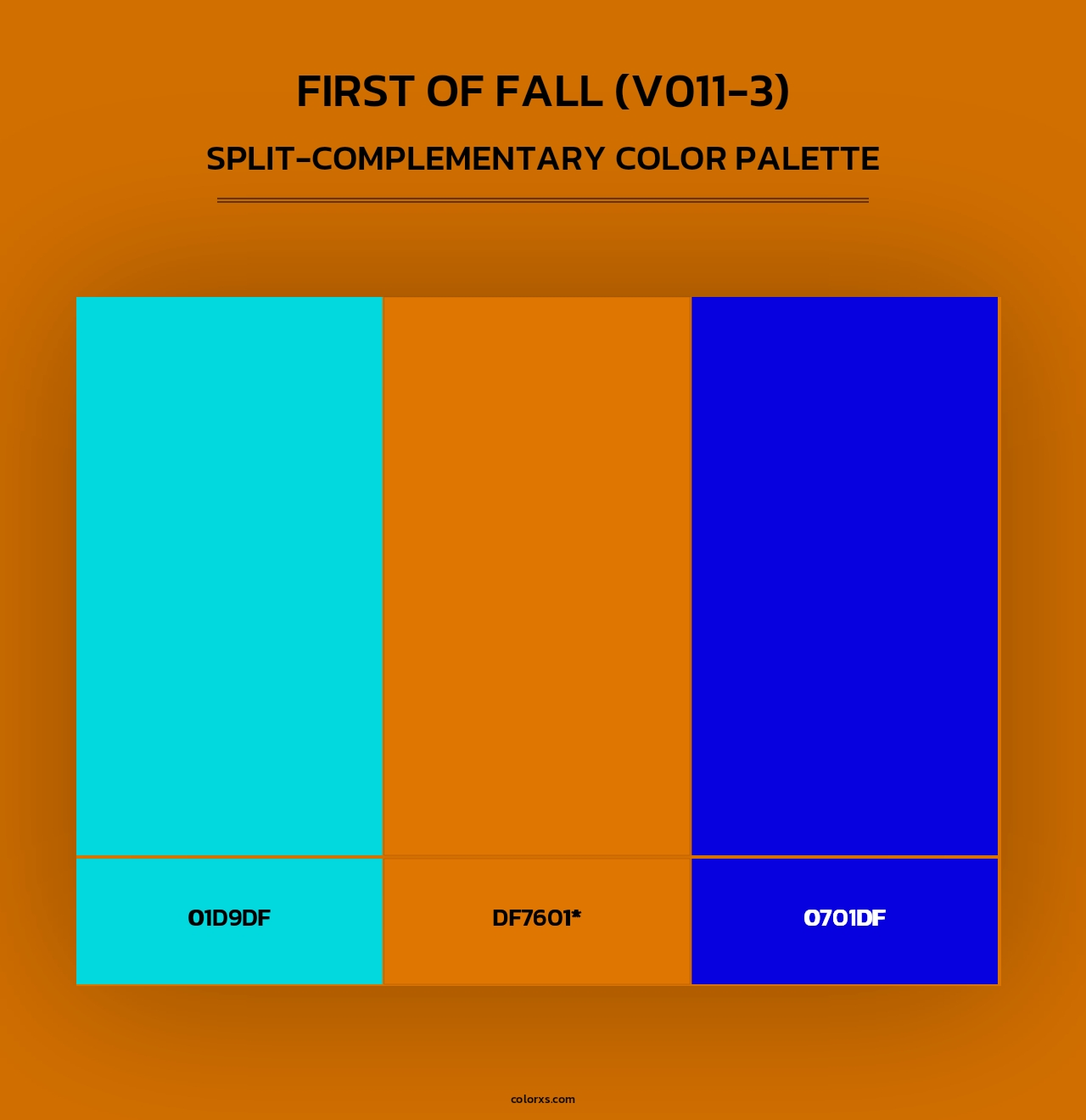 First of Fall (V011-3) - Split-Complementary Color Palette