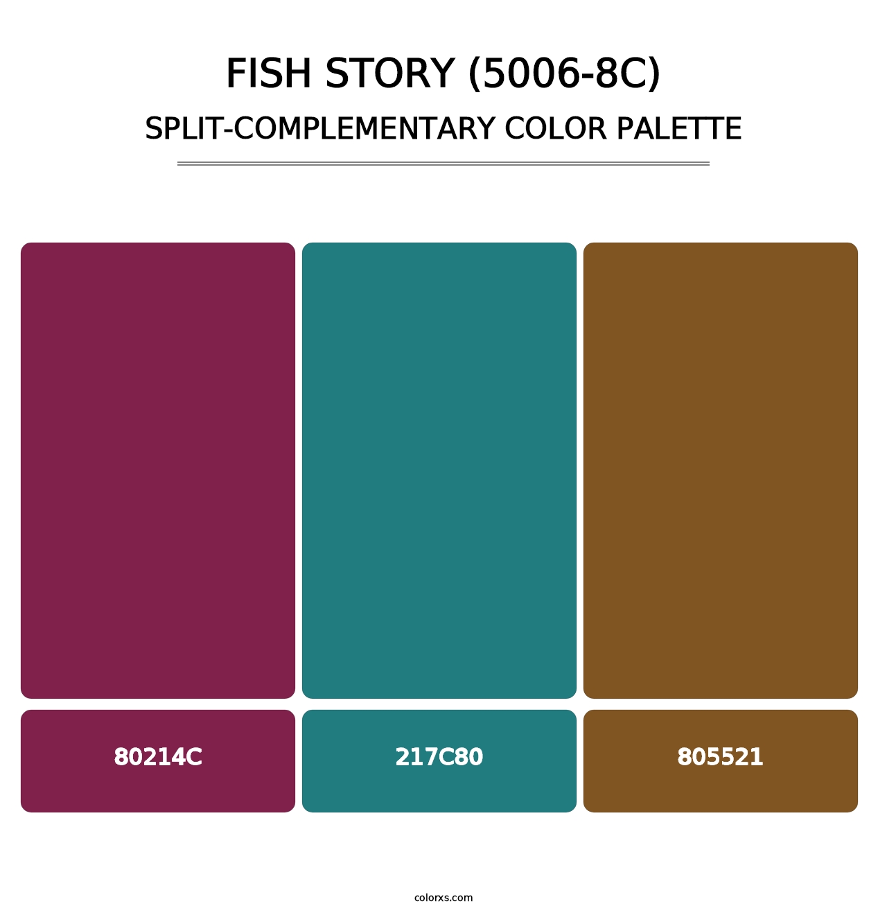 Fish Story (5006-8C) - Split-Complementary Color Palette