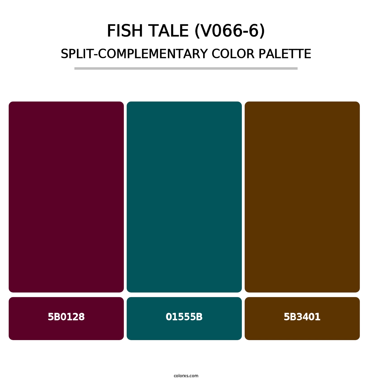 Fish Tale (V066-6) - Split-Complementary Color Palette