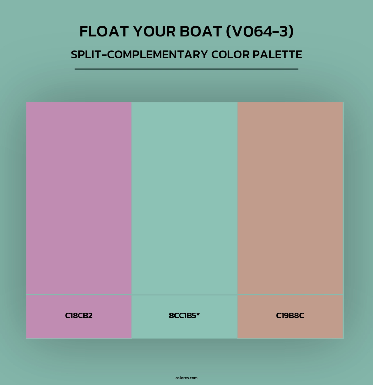 Float Your Boat (V064-3) - Split-Complementary Color Palette