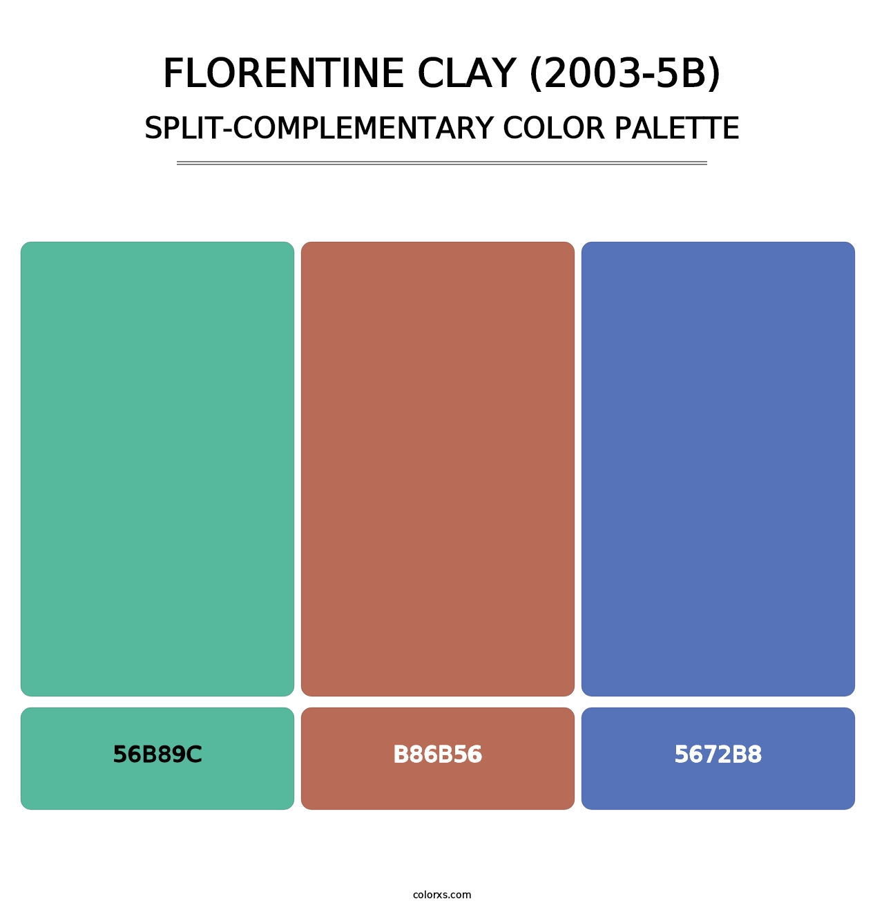 Florentine Clay (2003-5B) - Split-Complementary Color Palette
