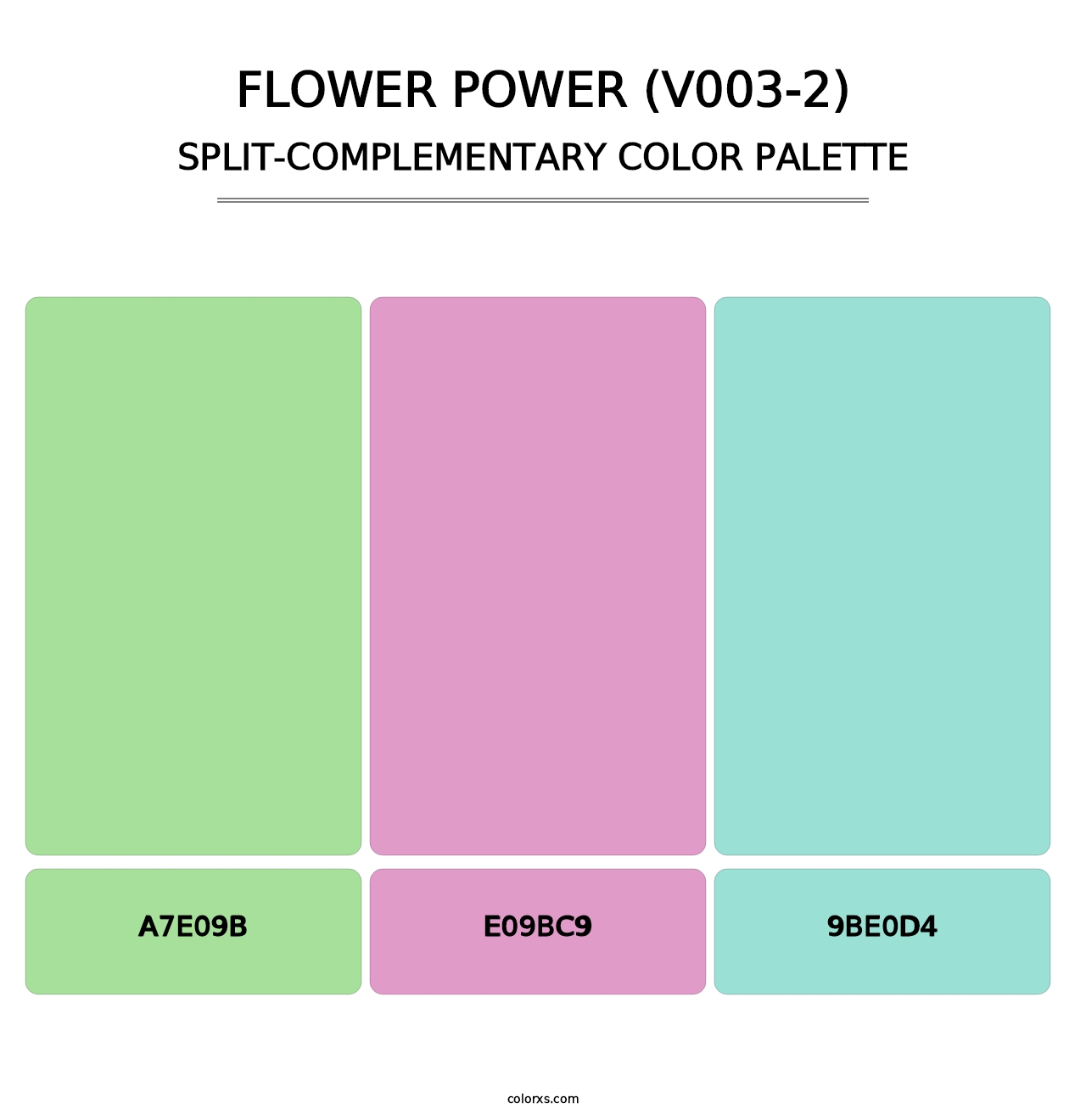Flower Power (V003-2) - Split-Complementary Color Palette