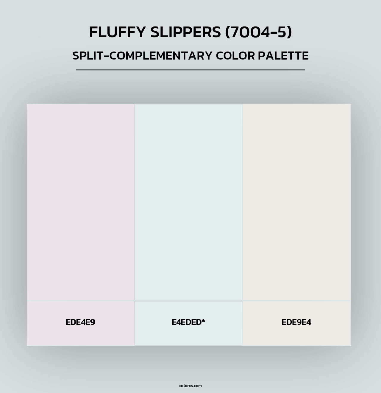 Fluffy Slippers (7004-5) - Split-Complementary Color Palette
