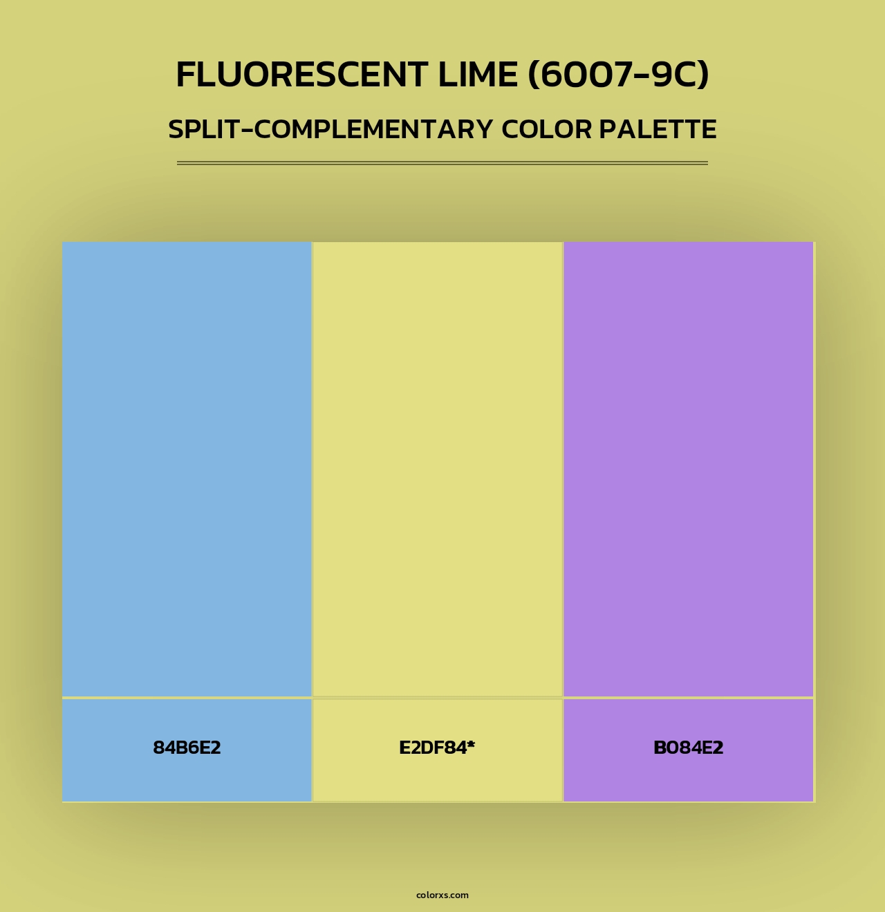 Fluorescent Lime (6007-9C) - Split-Complementary Color Palette