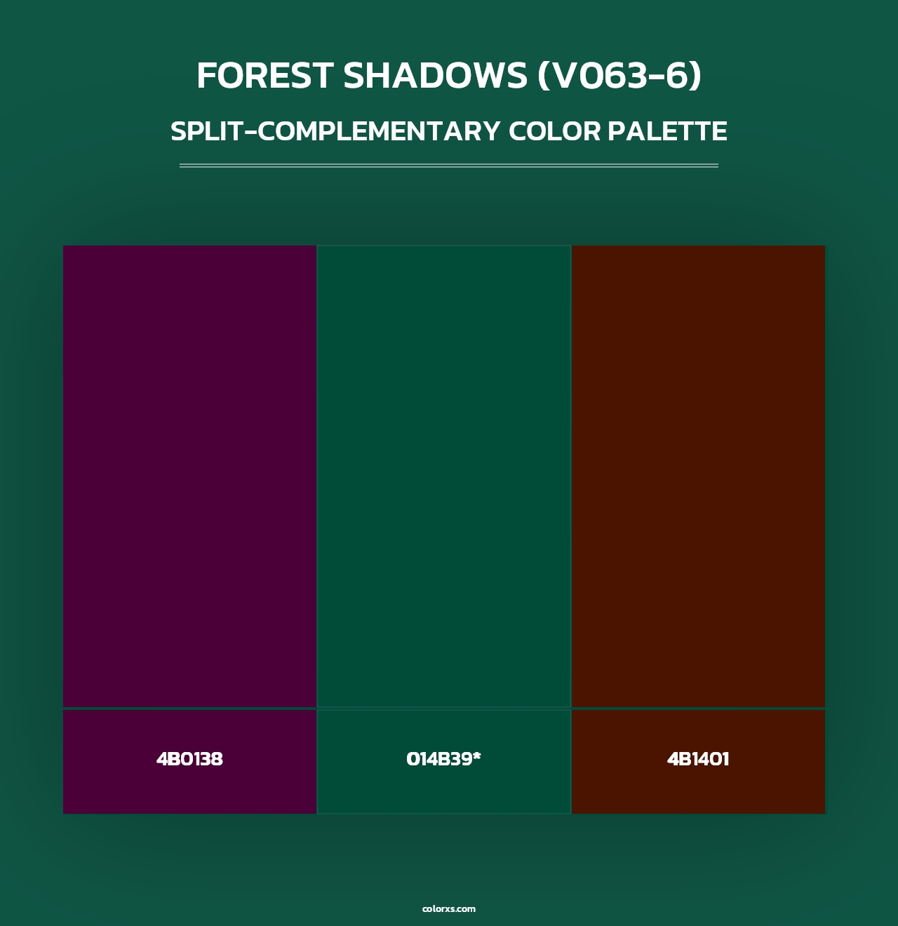 Forest Shadows (V063-6) - Split-Complementary Color Palette