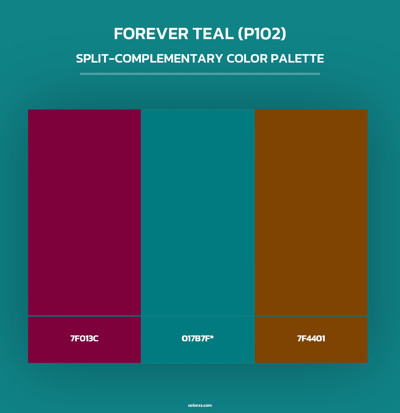Forever Teal (P102) - Split-Complementary Color Palette