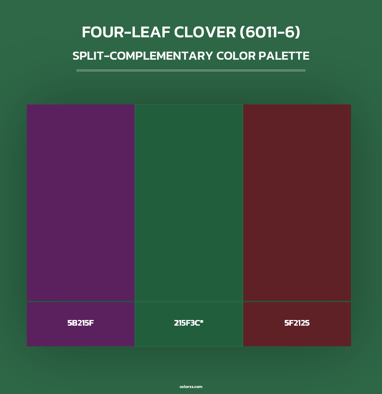 Four-Leaf Clover (6011-6) - Split-Complementary Color Palette